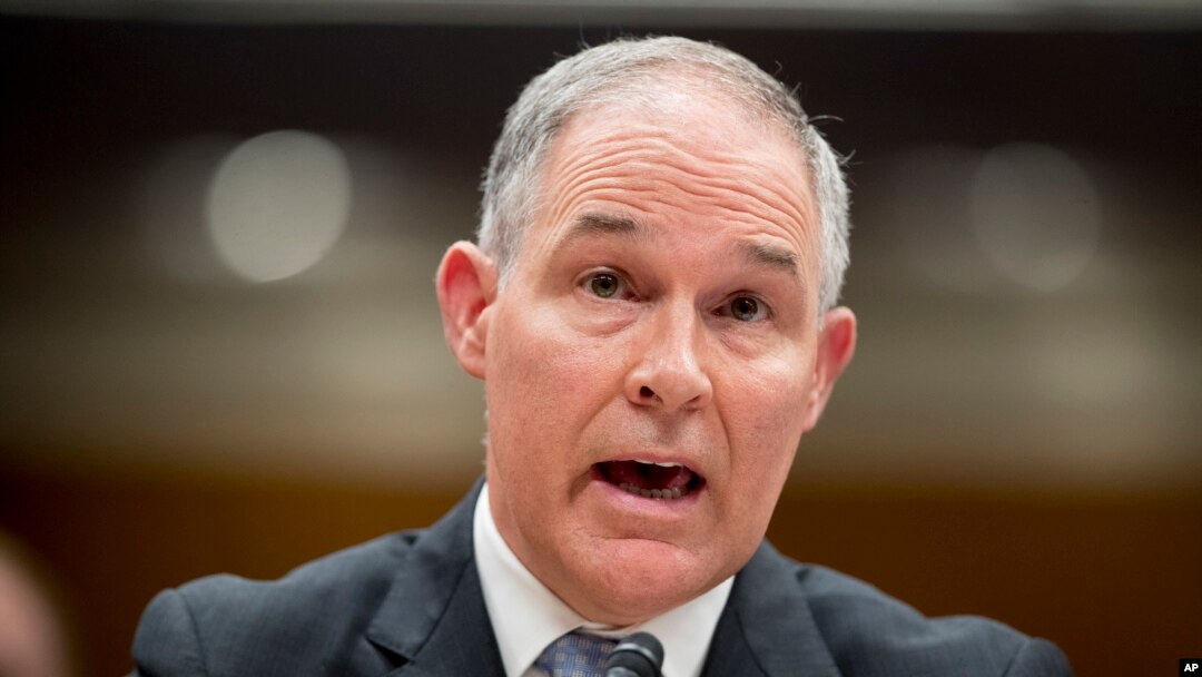 EPA Administrator Scott Pruitt testifies before a Senate Appropriations subcommittee on the Interior, Environment, and Related Agencies on budget on Capitol Hill in Washington, May 16, 2018. 