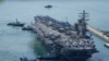 Американский авианосец USS Ronald Reagan в Пусане, Южная Корея, 23 сентября 2022 
