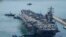 Американский авианосец USS Ronald Reagan в Пусане, Южная Корея, 23 сентября 2022 
