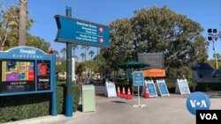 미 서부 캘리포니아주 애너하임의 '디즈니랜드'가 신종 코로나바이러스 사태로 문을 닫아 한적한 모습니다.