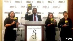 Le rapport d'Amnesty International a été présenté pour la première fois aux Etats-Unis, à Washington, le 22 février 2018.