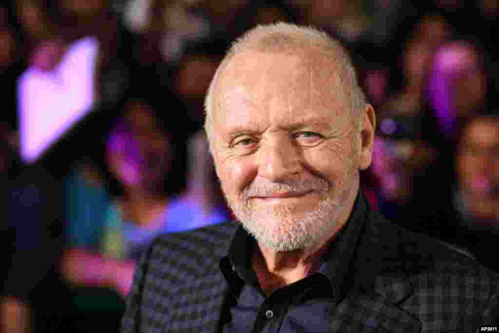 FILE - In this Feb. 15, 2011, photo, Anthony Hopkins poses for photos prior to the premiere of his new film &#39;The Rite&#39; in Mexico City. Hopkins won the Best Actor Oscar for &#39;The Father.&#39;