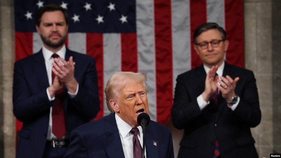 Tổng thống Hoa Kỳ Donald Trump phát biểu trước lưỡng viện Quốc hội hôm 4/3/2025.
