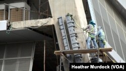 Construction speckles the rapidly rising Saudi capital, Riyadh creating jobs usually occupied by foreign workers, Jan. 25, 2016.