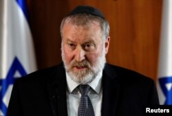 Israeli Attorney General Avichai Mandelblit announces his decision regarding indictment of Prime Minister Benjamin Netanyahu over alleged corruption, in Jerusalem Nov. 21, 2019.