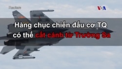 Hàng chục chiến đấu cơ TQ có thể cất cánh từ Trường Sa