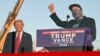 (FILES) Tesla CEO Elon Musk (R) speaks on stage as he joins former US President and Republican presidential candidate Donald Trump during a campaign rally at site of his first assassination attempt in Butler, Pennsylvania on October 5, 2024.