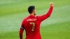 Pemain Portugal Cristiano Ronaldo melakukan selebrasi usai mencetak gol kedua timnya dalam pertandingan persahabatan internasional antara Portugal dan Israel di stadion Alvalade di Lisbon, Rabu, 9 Juni 2021. (Foto: AP/Armando Franca)