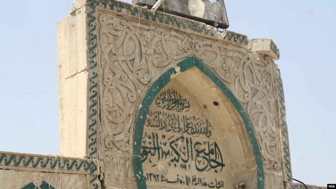 The al-Nuri Mosque is also one of Mosul's most ancient and beloved treasures, making its loss heartbreaking for many Iraqis, June 30, 2017, Mosul, Iraq. (H.Murdock)