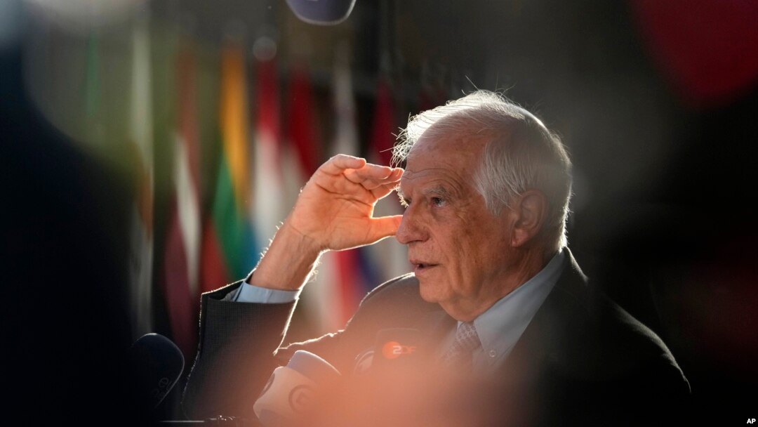 ევროკავშირის საგარეო პოლიტიკის ხელმძღვანელი ჯოზეფ ბორელი მედიასთან შეხვედრაზე. ბრიუსელი, ბელგია. 29 აგვისტო, 2024 წ.