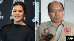 Raisa Andriana dan Kepala Pusat Data, Informasi dan Humas BNPB Sutopo Purwo Nugroho (Foto: dok)