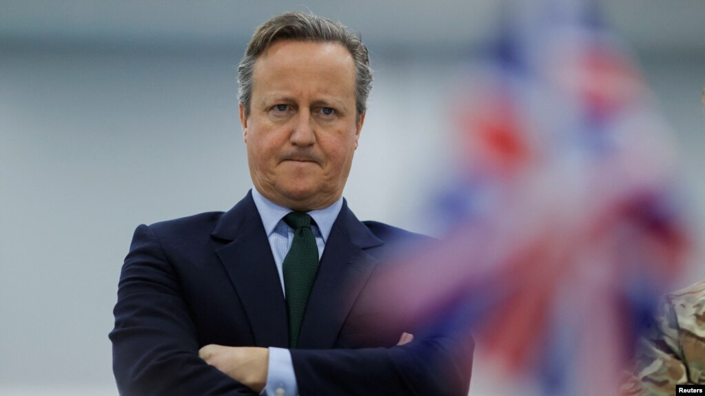 British Foreign Secretary David Cameron visits Kosovo