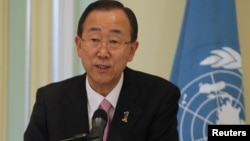 Ban Ki-moon, secrétaire général de l'ONU. 