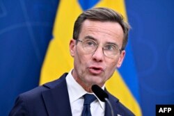 Perdana Menteri Swedia Ulf Kristersson di Stockholm, Swedia pada 12 Oktober 2023. (Foto: via AFP)