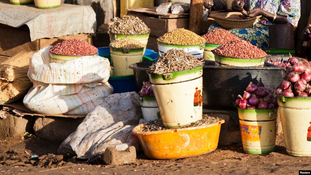 Women set up their shops at a market in Juba, South Sudan (2012 photo)