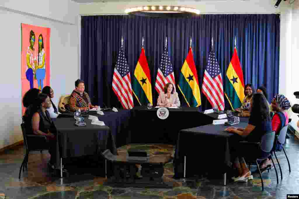 U.S. Vice President Kamala Harris akutana na wanawake wajasiriamali mjini&nbsp; Accra, Ghana