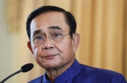 Thailand's Prime Minister Prayuth Chan-ocha speaks during a news conference after a cabinet meeting at the Government House in Bangkok, Sept. 22, 2020.