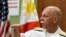 U.S. Pacific Fleet Commander Adm. Scott Swift gestures during an interview with journalists July 17, 2015 in Manila, Philippines. 