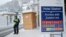 A police officer guards a checkpoint at the Seehof hotel during the World Economic Forum in Davos, Switzerland, Jan. 20, 2016. 