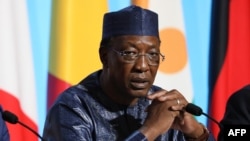 FILE - Chadian President Idriss Deby.