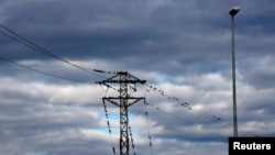 FILE - Migratory birds, headed towards Africa, perch on electrical cables in Cambrils near Tarragona.