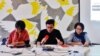 Direktur Eksekutif Amnesty International Indonesia, Usman Hamid (tengah). (Foto: Fathiyah/VOA) 