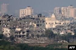 Rows of buildings in the northern Gaza Strip on October 22, 2023, amid ongoing fighting between Israel and Hamas.  (Photo: AFP)