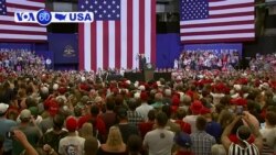 VOA60 America- resident Donald Trump held a rally in North Dakota endorsing Congressman Kevin Cramer