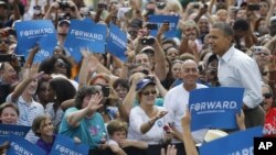 Presiden AS Barack Obama pada kampanye di kampus St. Petersburg College, St. Petersburg, Florida. (Foto: AP)