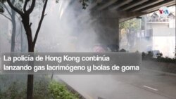 Continúan las protestas en Hong Kong y la policía lanza gas lacrimógeno y bolas de goma a los manifestantes