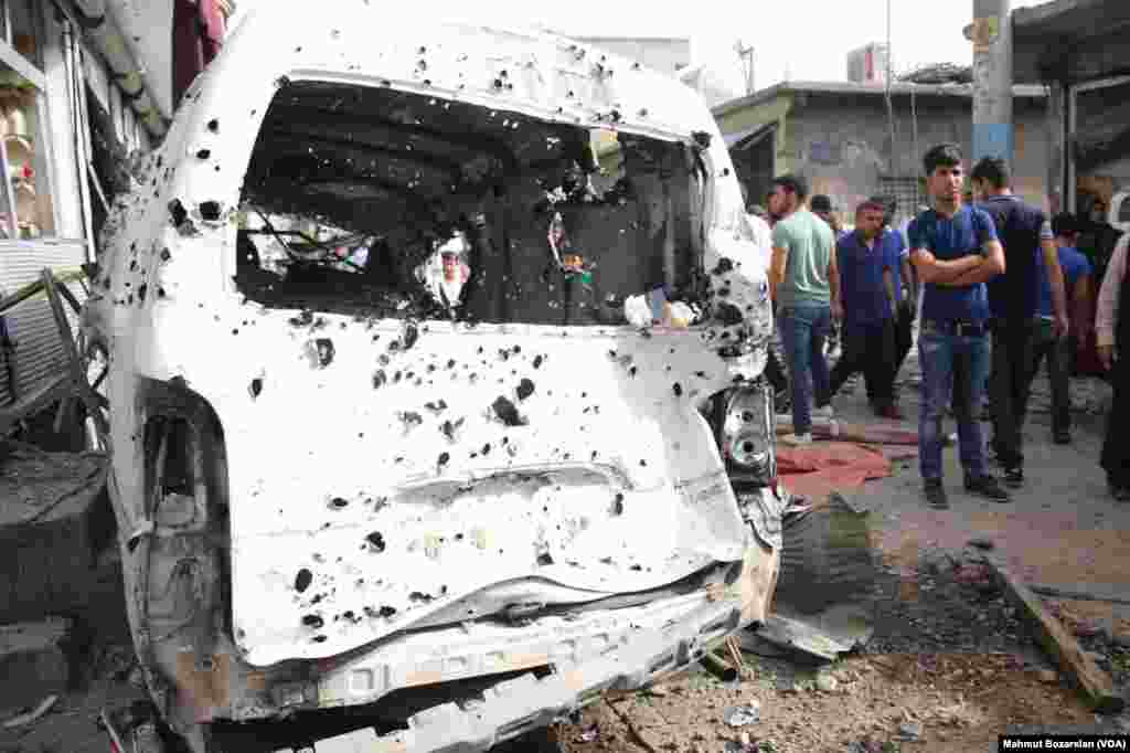 The town of Cizre in southteastern Turkey after weeklong curfew lifted