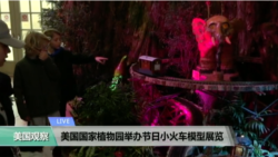 VOA连线：美国国家植物园举办节日小火车模型展览