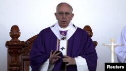 El papa Francisco hizo el comentario durante su viaje de regreso a Roma, en respuesta a la pregunta de un periodista.