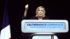 Marine Le Pen, pemimpin partai sayap kanan Prancis "National Rally" berbicara di Henin-Beaumont, Minggu 30 Juni 2024. 