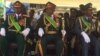 Zimbabwe's top generals attending the country's 38th Independence Day celebrations at the National Sports Stadium in Harare on Wednesday.