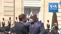 Tshisekedi na Macron bapameli bonyati bato bazali kotelemela na Tchad