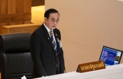 Thailand Prime Minister Prayuth Chan-ocha&nbsp;answers questions during an open session at the parliament house in Bangkok, May 27, 2020.
