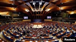 FILE PHOTO: Members of the Parliamentary Assembly of the Council of Europe take part in a debate on the functioning of democratic institutions in Turkey, at the Council of Europe in Strasbourg, France, April 25, 2017. REUTERS