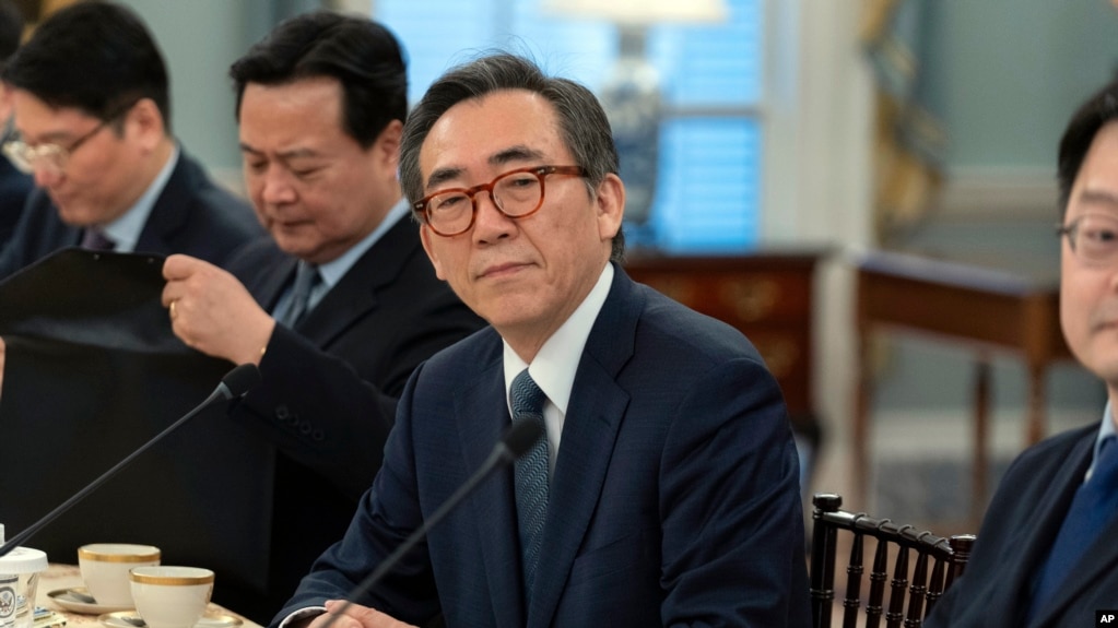 资料照： 韩国外交部长官赵兑烈（美联社）(photo:VOA)