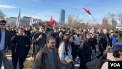 Protesta e studentëve në Serbi