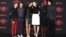 Parte del elenco de "Stranger Things", la exitosa serie de Netflix. De izquierda a derecha: Gaten Matarazzo, Millie Bobby Brown, Sadie Sink, Caleb McLaughlin y Finn Wolfhard, en el estreno de la Temporada 2 en Los Angeles, el 26 de octubre de 2017.