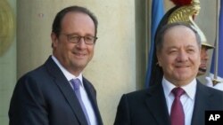 Francois Hollande û Mesûd Barzani