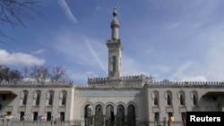 FILE - the Islamic Center of Washington in Washington is shown on March 15, 2019. The war in Gaza has shaken party loyalties of Muslims in the United States.