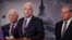 Thượng nghị sĩ Cộng hòa John McCain, bang Arizona (giữa) loan báo dự luật trừng phạt Nga về tin tặc, làm mất ổn định thế giới. (ảnh chụp ngày 10/1/2017)