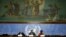 FILE - (L-R) Francoise Hampson, Fatsah Ouguergouz and Reine Alapini Gansou, members of the UN Commission of inquiry on Burundi attend a news conference at the United Nations Office in Geneva, Sept. 4, 2017.