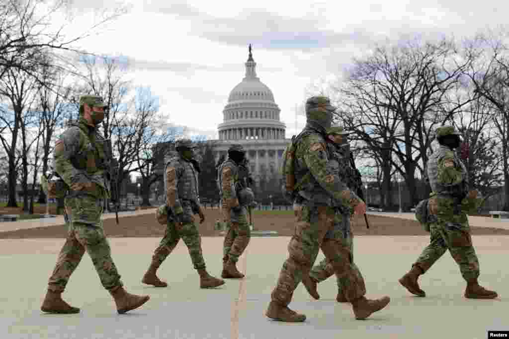 هزاران سرباز گارد ملی ایالات متحده برای تامین امنیت مراسم تحلیف توظیف شده اند