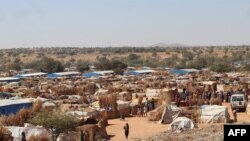 FILE - A general view of the Ourang refugee camp in Adre on December 7, 2023 where refugees fleeing the conflict in Sudan live.