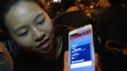 Raw Video of Hong Kong Student Protesters Who Use FireChat App