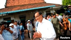 洪森主要对手反对党救国党领袖桑兰西