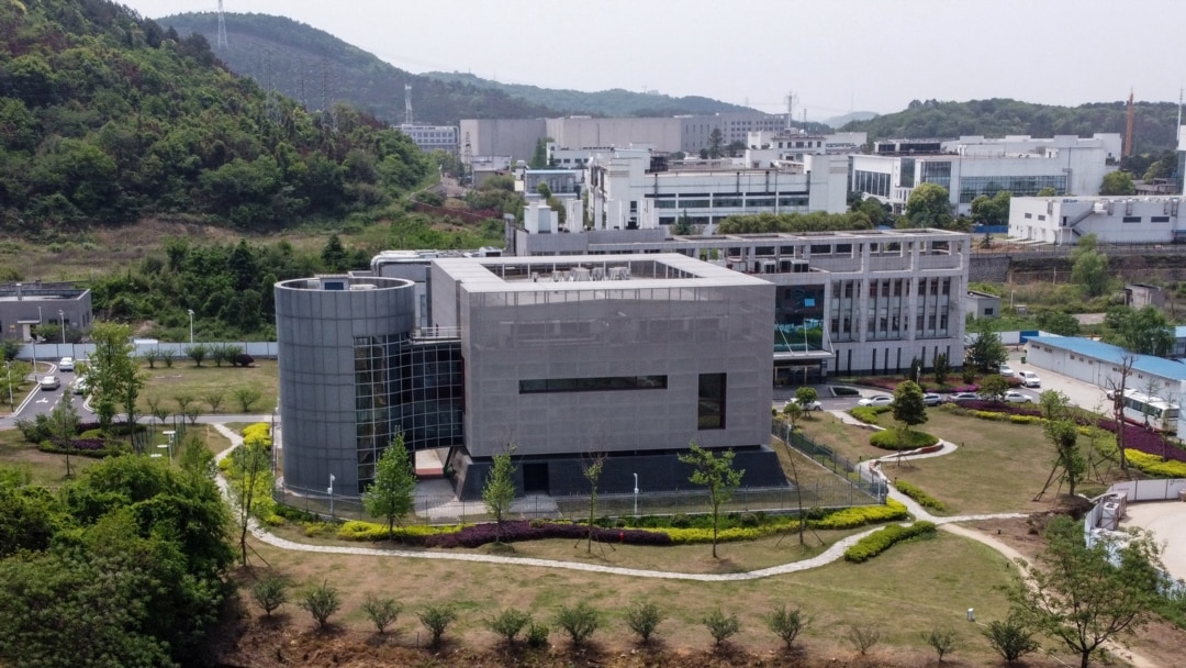An aerial view shows the P4 laboratory at the Wuhan Institute of Virology in Wuhan in China's central Hubei province, April 17, 2020.